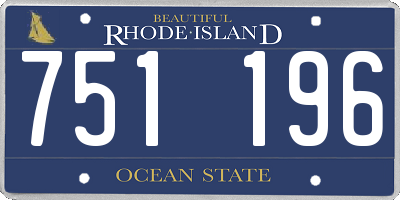 RI license plate 751196