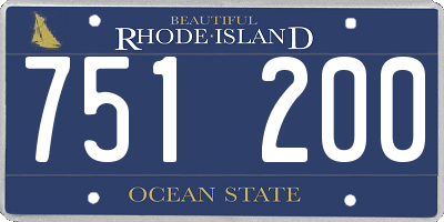 RI license plate 751200