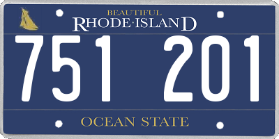 RI license plate 751201
