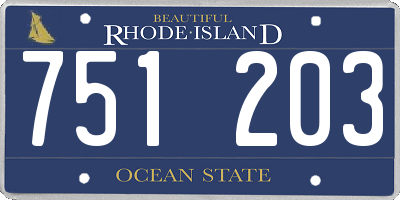 RI license plate 751203