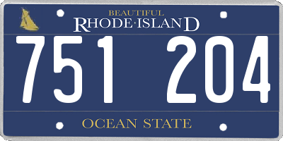 RI license plate 751204