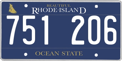 RI license plate 751206