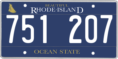 RI license plate 751207