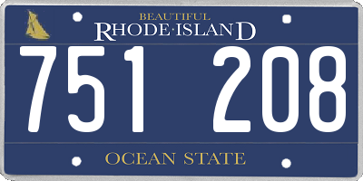 RI license plate 751208