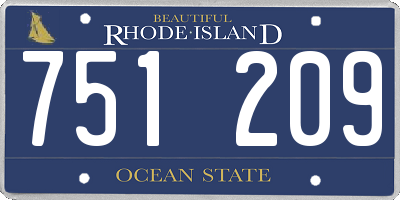 RI license plate 751209