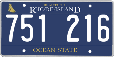 RI license plate 751216