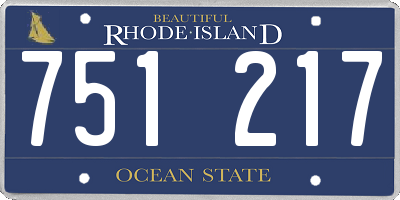 RI license plate 751217
