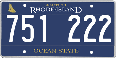 RI license plate 751222
