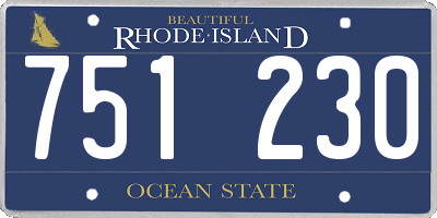 RI license plate 751230