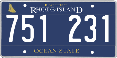 RI license plate 751231