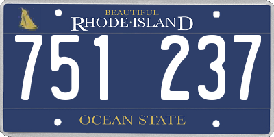 RI license plate 751237