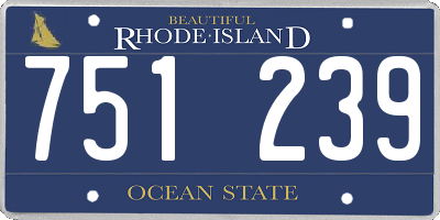 RI license plate 751239