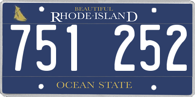 RI license plate 751252