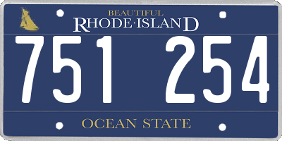 RI license plate 751254