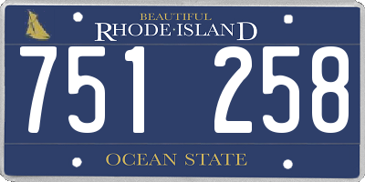 RI license plate 751258