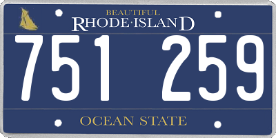 RI license plate 751259