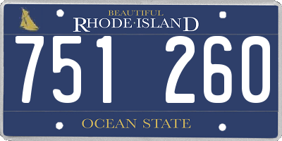 RI license plate 751260