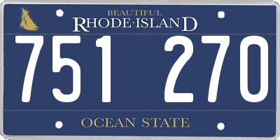 RI license plate 751270