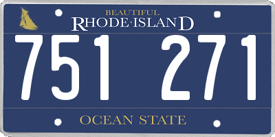 RI license plate 751271