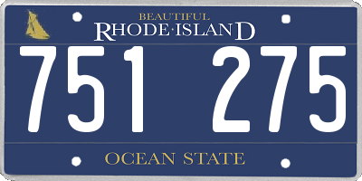 RI license plate 751275