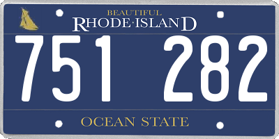 RI license plate 751282