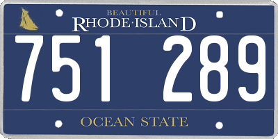 RI license plate 751289