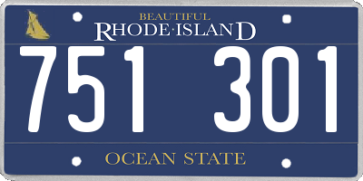 RI license plate 751301