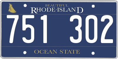 RI license plate 751302
