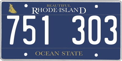 RI license plate 751303