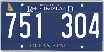 RI license plate 751304
