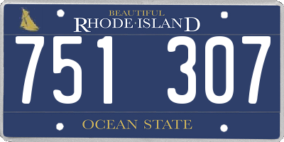 RI license plate 751307