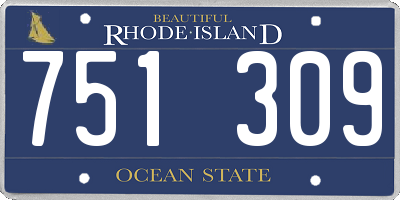 RI license plate 751309