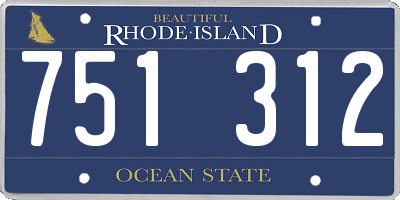 RI license plate 751312