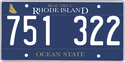 RI license plate 751322