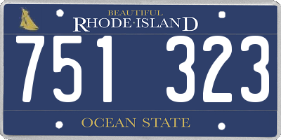 RI license plate 751323