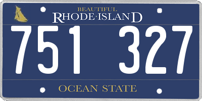 RI license plate 751327