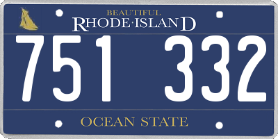 RI license plate 751332