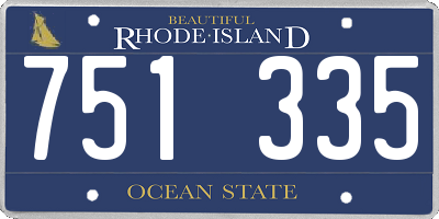 RI license plate 751335
