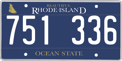 RI license plate 751336