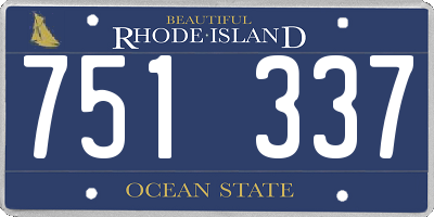 RI license plate 751337