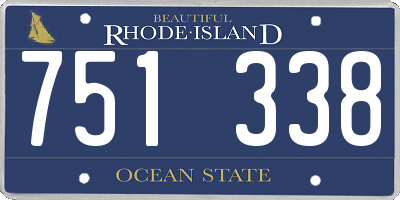 RI license plate 751338