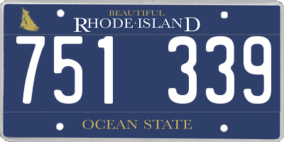RI license plate 751339