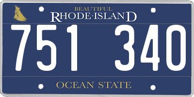 RI license plate 751340