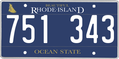 RI license plate 751343