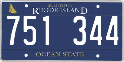 RI license plate 751344