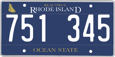 RI license plate 751345