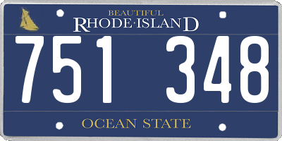 RI license plate 751348