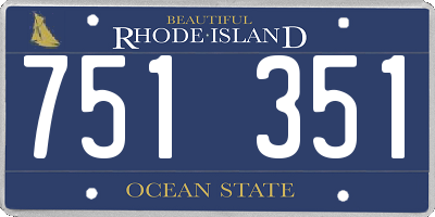 RI license plate 751351