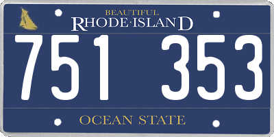 RI license plate 751353