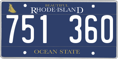 RI license plate 751360